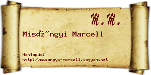 Misángyi Marcell névjegykártya